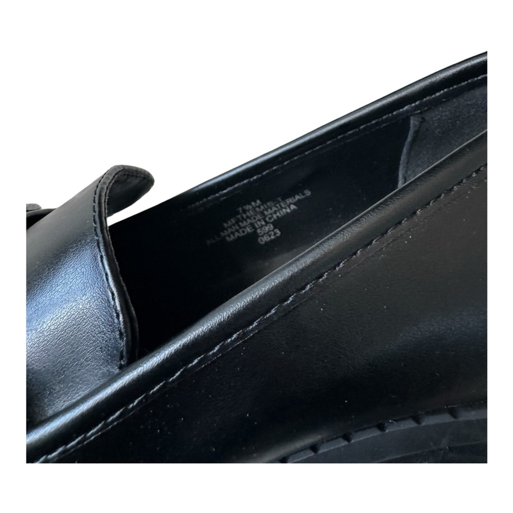 Marc Fisher Black Chunky Heel Loafers - Picture 5 of 6